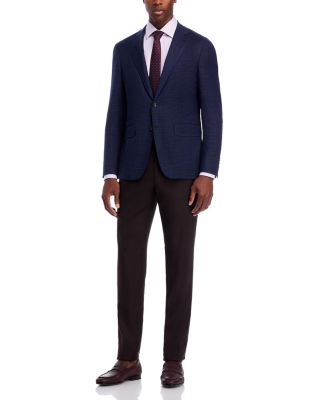 Kei Windowpane Unstructured Trim Fit Sport Coat