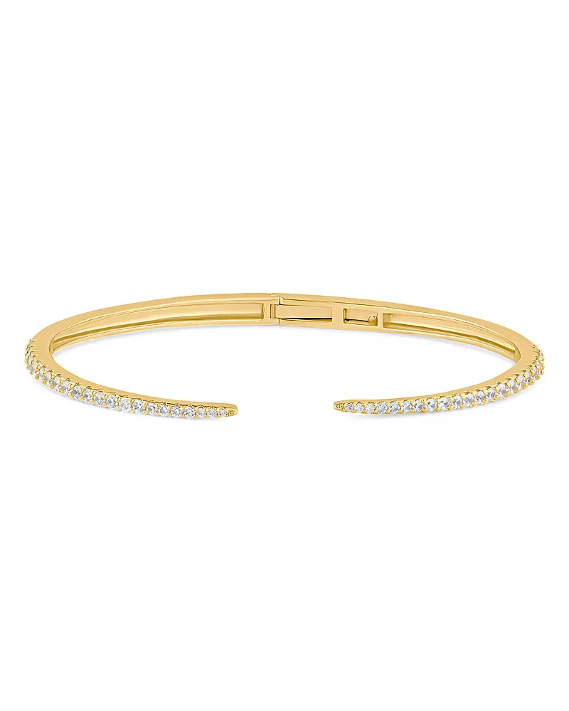 Kenneth Jay Lane Pave Open Spike Cuff Bracelet