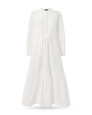Broderie Midi Shirt Dress