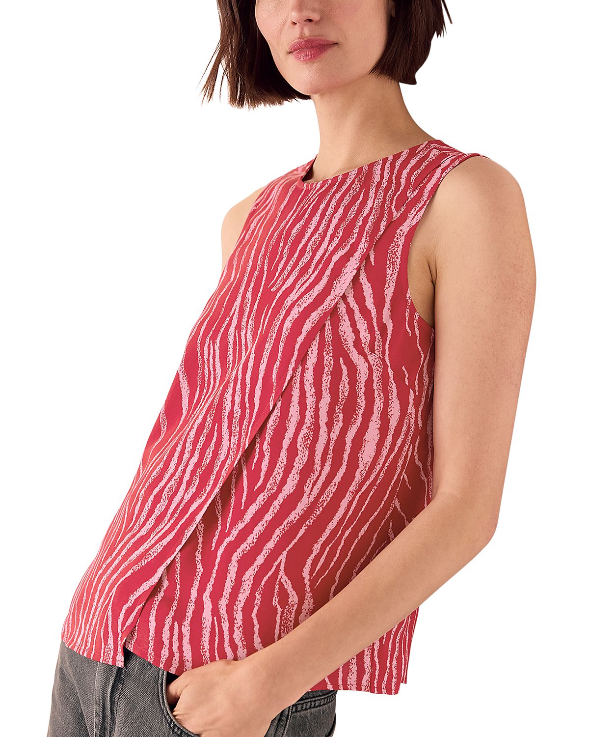 Whistles Zebra Layered Tank Top