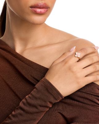 18K Yellow Gold Venetian Princess Carnival Pink Opal & Diamond Ring