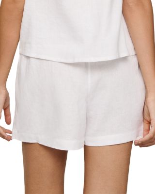 Linen Blend Relaxed Pajama Shorts