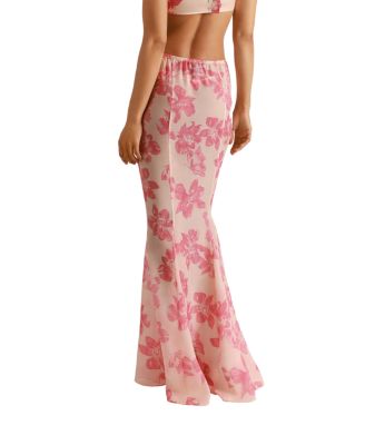 Papillon Et Orchidee Maxi Skirt