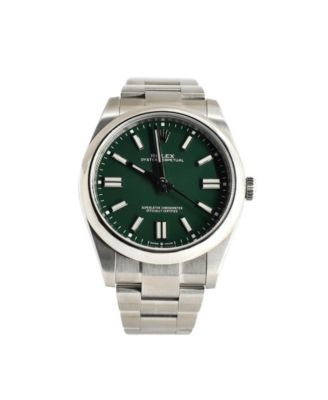 Pre-Owned Rolex - Oyster Perpetual Green Automatic Watch in Stainless Steel 41mm