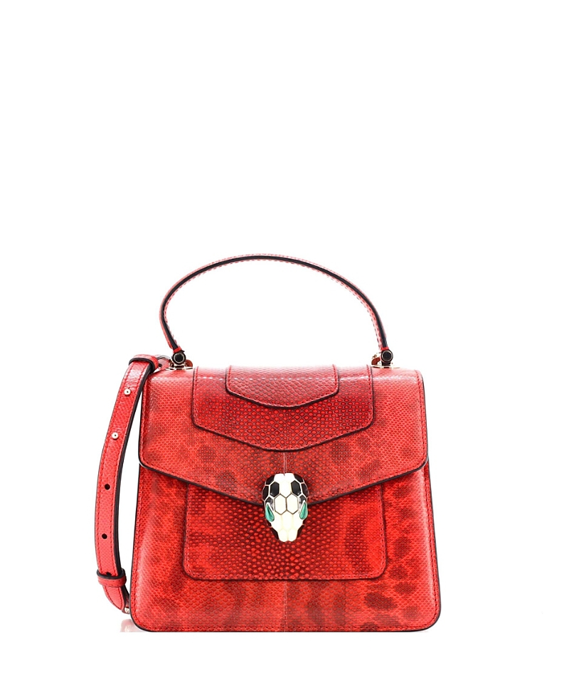 Pre-owned Pre-owned Bvlgari Bvlgari Small Serpenti Forever Top Handle Bag Karung