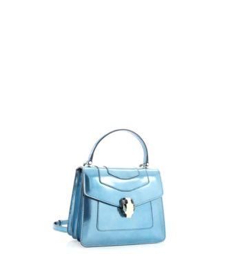 Small Serpenti Forever Square Shoulder Bag Metallic Leather