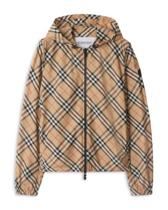 【関税＆送料込み】Burberry 'Salcombe' Hooded Jacket Burberry Salcombe Check Hooded Jacket | Bloomingdale's