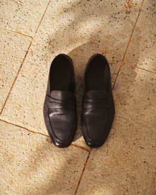 Natural Grain Leather Mocassin Loafers