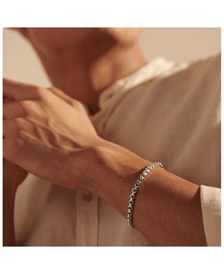 Sterling Silver Box Chain Bracelet, 4.8mm