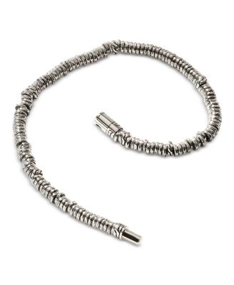 Men&#39;s Sterling Silver Heishi Bracelet