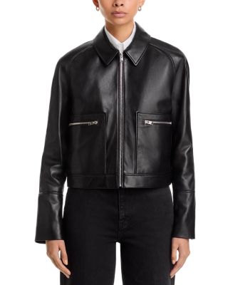 The Leather Zip Front Jacket