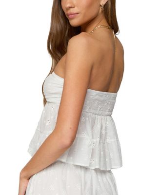 Dora Strapless Eyelet Babydoll Top