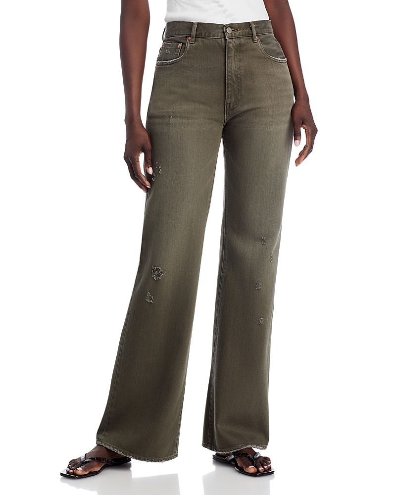 Denimist Dena High Rise Bootcut Jeans in Vintage Dark Olive