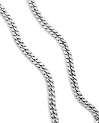 Men's Curb Chain Necklace in Sterling Silver, 8mm