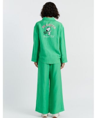 Women's Linen-Cotton Peanuts Racquet Club Trousers