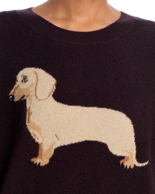 100% Cashmere Dachshund Dog Intarsia Sweater - Exclusive