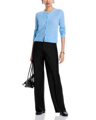 100% Cashmere Crewneck Cardigan Sweater - Exclusive