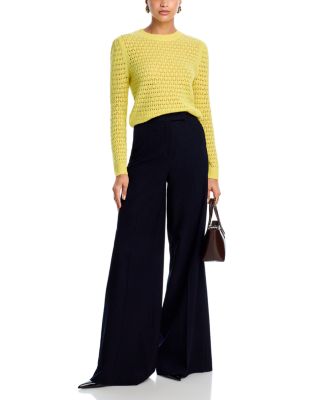 100% Cashmere Openwork Crewneck Sweater - Exclusive