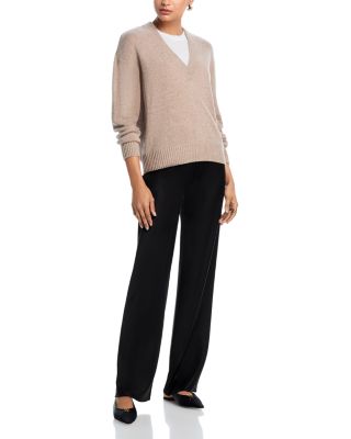 100% Cashmere Drop Shoulder V Neck Sweater - Exclusive