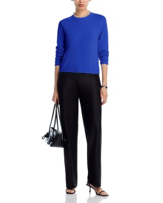 AQUA Rolled Edge Cashmere Sweater - Exclusive