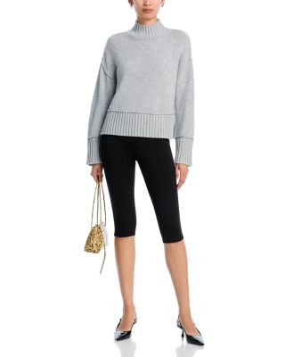 Boxy Mock Neck Cashmere Sweater - Exclusive