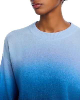 AQUA 100% Cashmere Brushed Ombre Crewneck Sweater - Exclusive