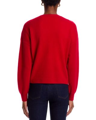 100% Cashmere Hardware Trim V Neck Cardigan - Exclusive