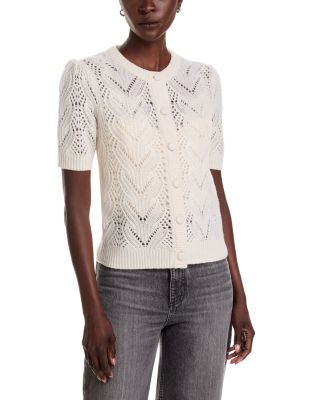 100% Cashmere Crewneck Cardigan Sweater - Exclusive