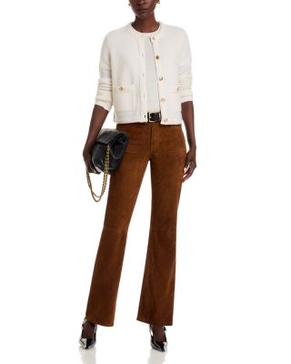 100% Cashmere Chevron Trim Cardigan - Exclusive