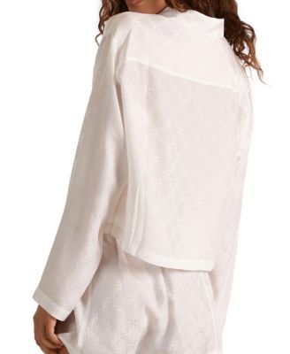  Handcuff Jacquard Cropped LS Shirt