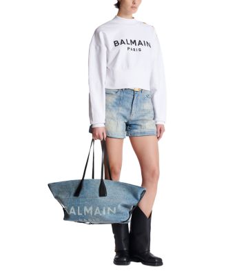 Track Denim Tote Bag