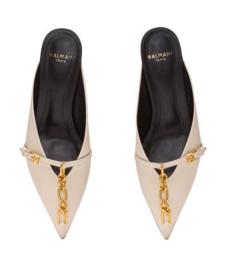 Women's Sync Leather Mules with Pointed Toe