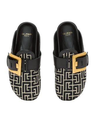 Women's Anthem Mules in Jacquard Canvas with PB Monogram