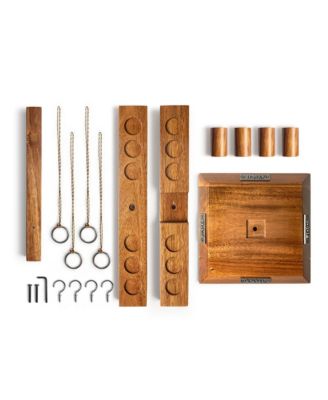 Acacia Globetrotter Tabletop Hook & Ring Game Square Post