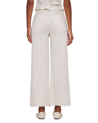 Hepburn High Rise Ankle Wide Leg Jeans in Seashell Stripe