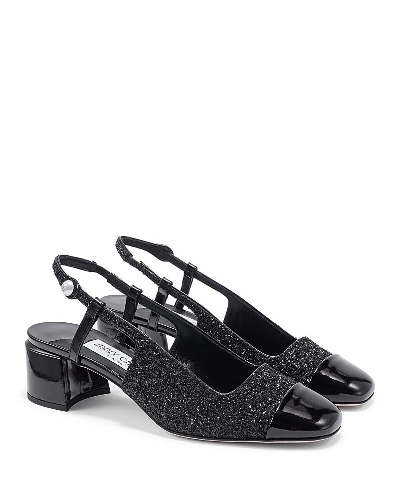Jimmy Choo Elisa Patent Leather Slingback Pumps In Black