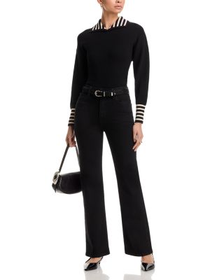 The Arrow High Rise Bootcut Jeans in Black