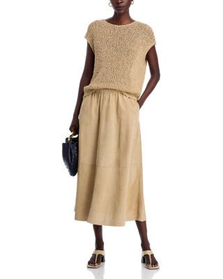 Open Stitch Boat Neck Sweater