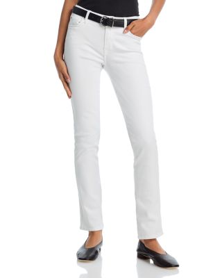 7 For All Mankind - Kimmie Mid Rise Straight Jeans in Luxe White