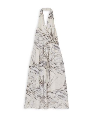 REISS Carla Linen Halter Dress | Bloomingdale's