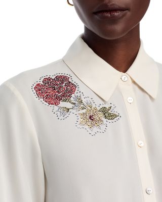 Western Amour Blanch Studded Blouse