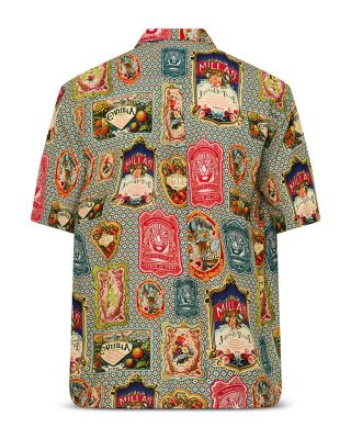Oversized Printed Short Sleeve Shirt