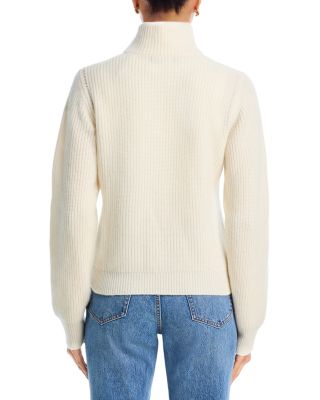 100% Cashmere Zip Neck Sweater - Exclusive
