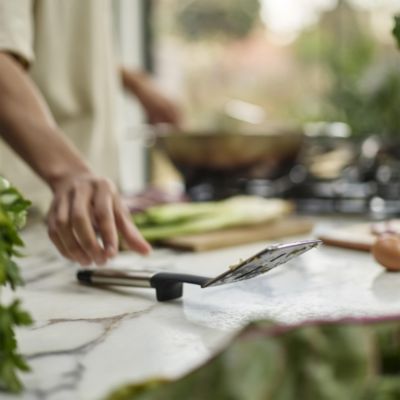 Elevate Silicone Slotted Turner with Integrated Tool Rest