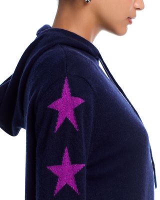 100% Cashmere Star Sleeve Hoodie Sweater - Exclusive