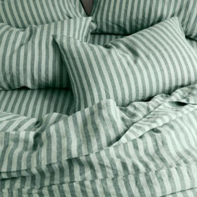 Pembroke Stripe Linen Fitted Sheet, Queen