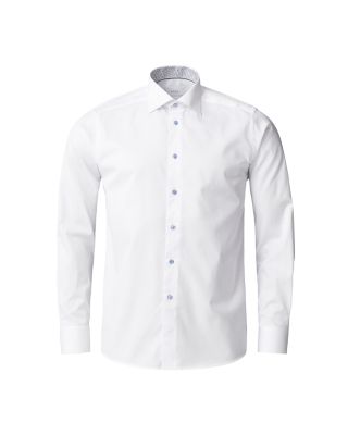 Contemporary Fit Twill Shirt with Geometric Details