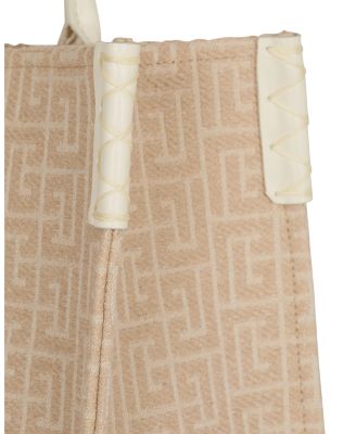  B-Army 36 monogrammed canvas jacquard and leather tote bag