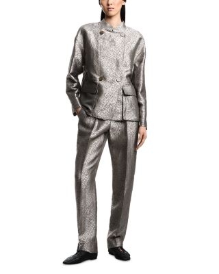 Shiny Jacquard Blazer