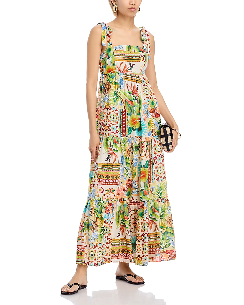 Aqua Palm Tie Strap Maxi Dress - Exclusive